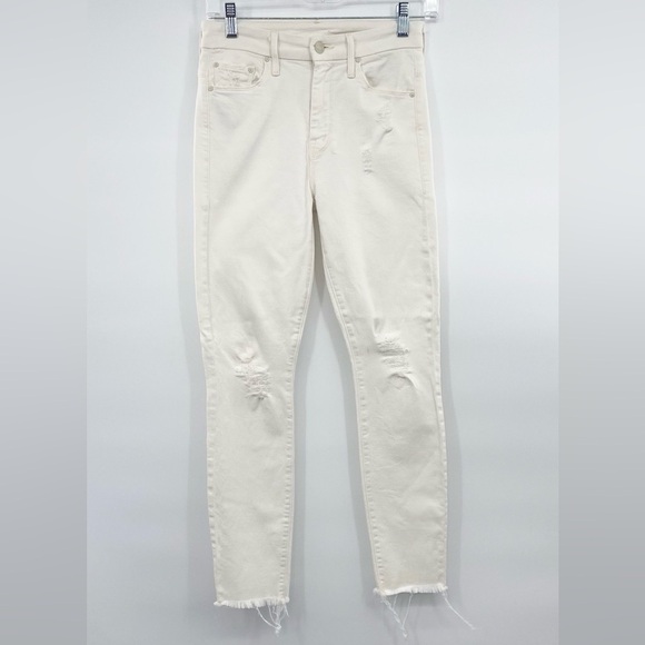 Mother The Looker high waisted ankle Tea and biscuits Cream Jeans size 25 - Picture 1 of 9